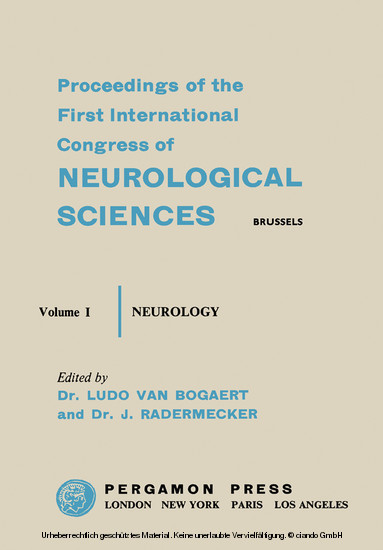 Sixth International Congress of Neurology main product photo