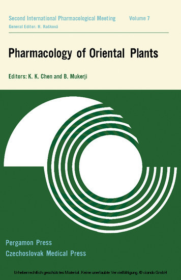 Pharmacology of Oriental Plants main product photo