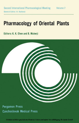 Pharmacology of Oriental Plants