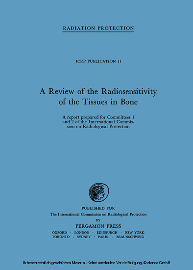 A Review of the Radiosensitivity of the Tissues in Bone main product photo