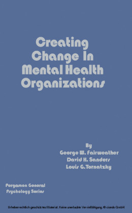 Creating Change in Mental Health Organizations