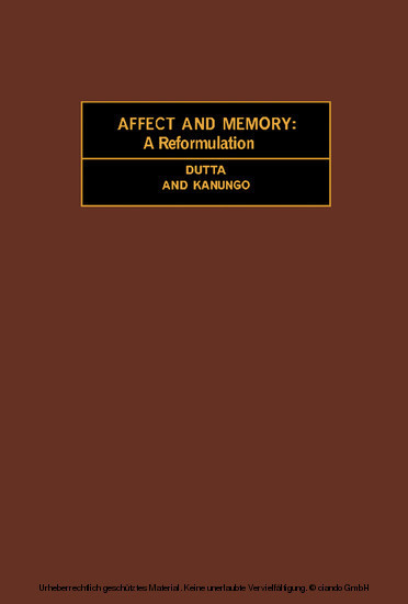 Affect and Memory main product photo