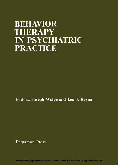 Behavior Therapy in Psychiatric Practice main product photo