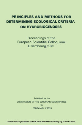 Principles and Methods for Determining Ecological Criteria on Hydrobiocenoses
