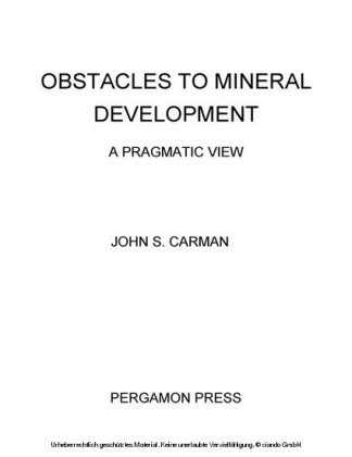 Obstacles to Mineral Development