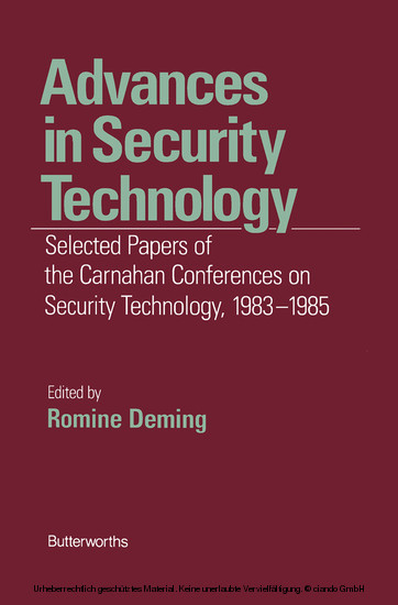 Advances in Security Technology main product photo