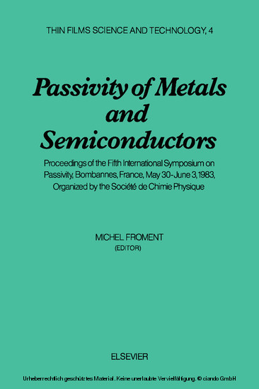 Passivity of Metals and Semiconductors main product photo