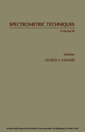 Spectrometric Techniques main product photo