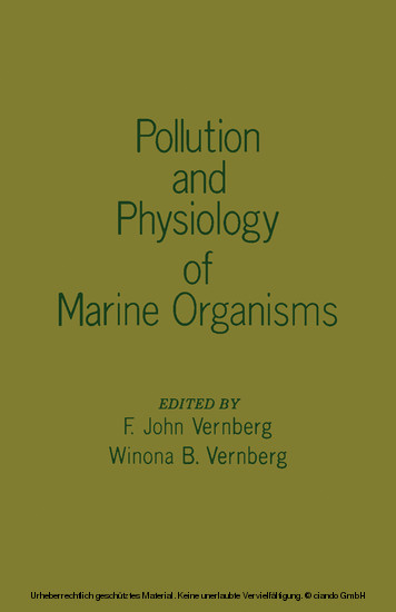 Pollution and Physiology of Marine Organisms main product photo