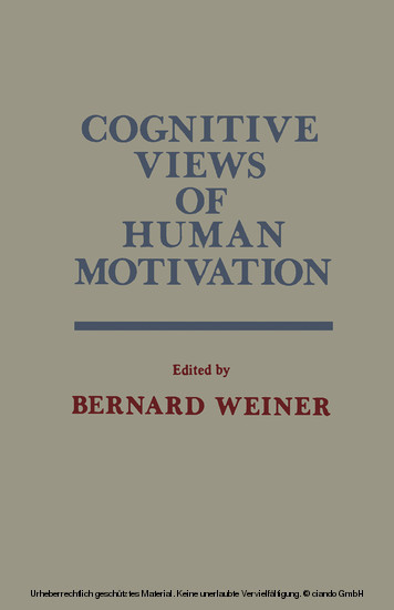 Cognitive Views of Human Motivation main product photo