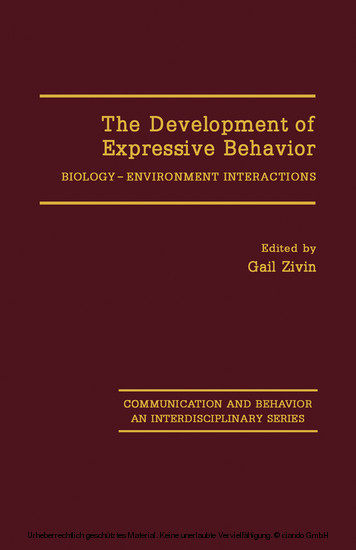 The Development of Expressive Behavior main product photo
