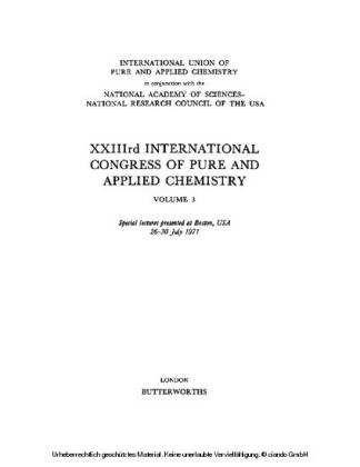 XXIIIrd International Congress of Pure and Applied Chemistry