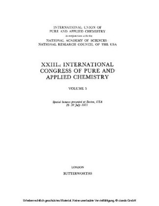 XXIIIrd International Congress of Pure and Applied Chemistry