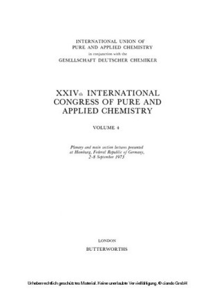 XXIVth International Congress of Pure and Applied Chemistry