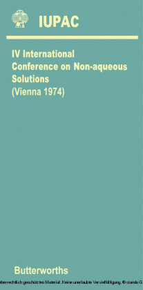 Fourth International Conference on Non-Aqueous Solutions