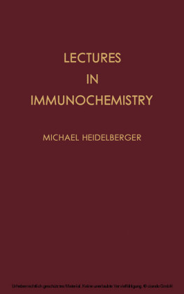 Lectures in Immunochemistry