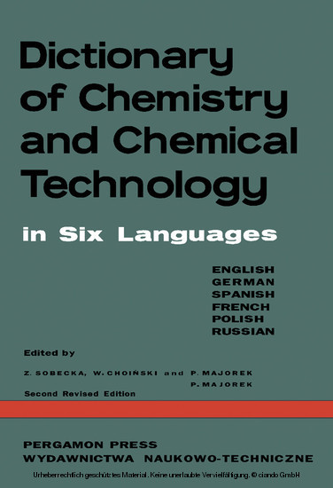 Dictionary of Chemistry and Chemical Technology main product photo