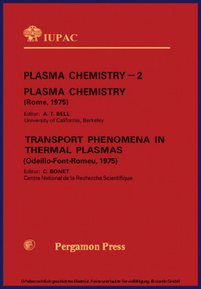 Plasma Chemistry - 2: Plasma Chemistry and Transport Phenomena in Thermal Plasmas