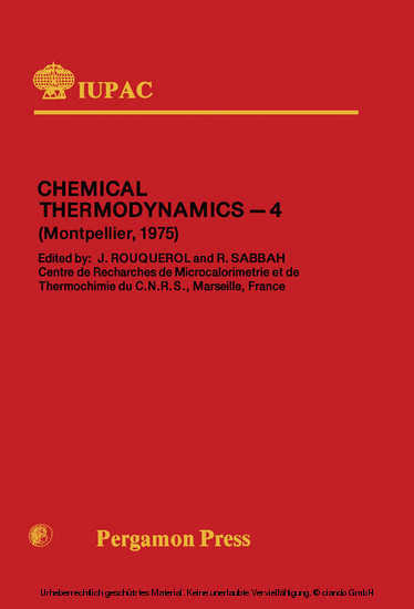 Chemical Thermodynamics main product photo