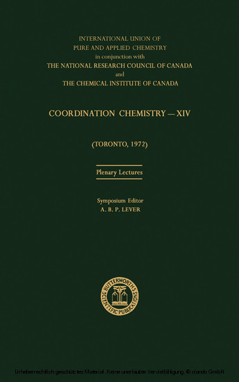 Coordination Chemistry-XIV main product photo