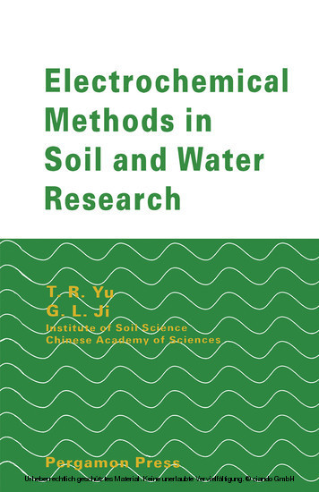 Electrochemical Methods in Soil and Water Research main product photo