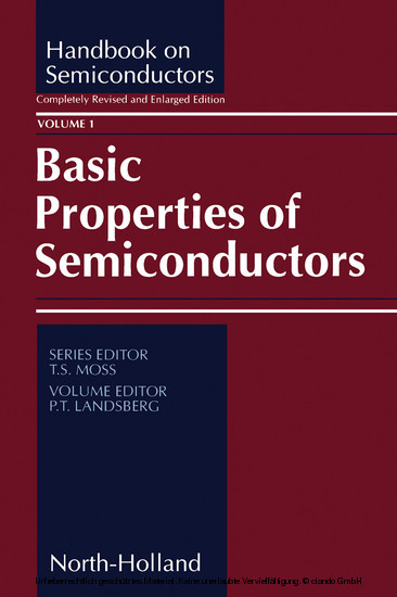 Basic Properties of Semiconductors main product photo