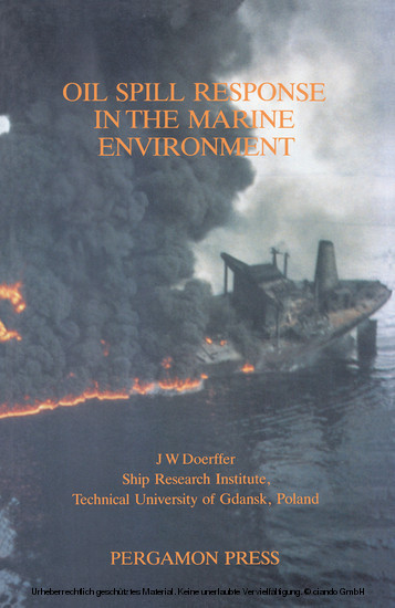 Oil Spill Response in the Marine Environment main product photo