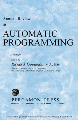 Annual Review in Automatic Programming