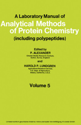 A Laboratory Manual of Analytical Methods of Protein Chemistry