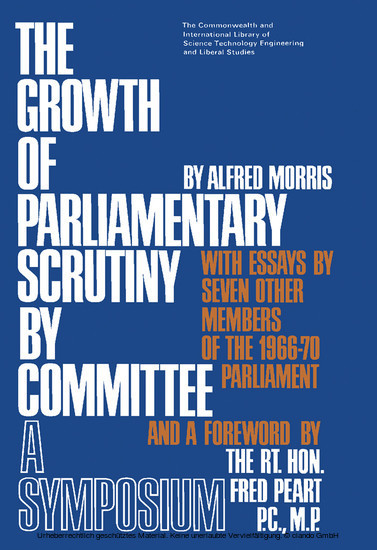 The Growth of Parliamentary Scrutiny by Committee main product photo