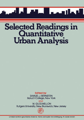 Selected Reading in Quantitative Urban Analysis