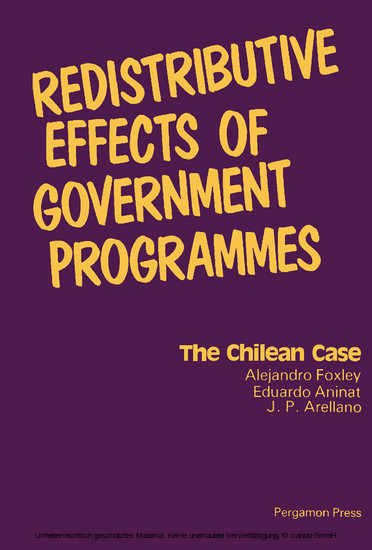 Redistributive Effects of Government Programmes main product photo