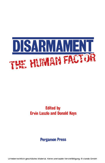 Disarmament: The Human Factor main product photo