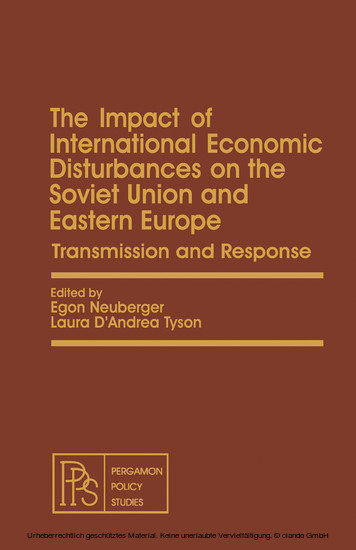 The Impact of International Economic Disturbances on the Soviet Union and Eastern Europe main product photo