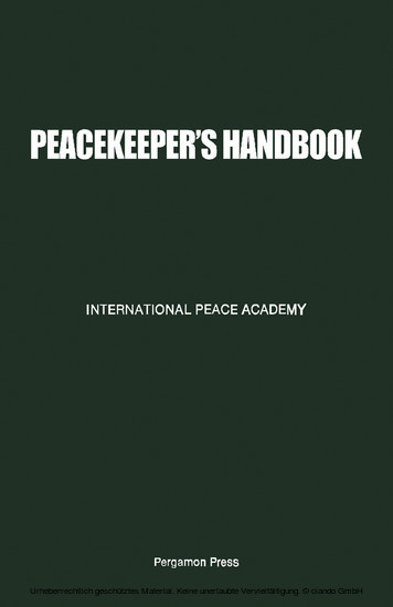 Peacekeeper's Handbook main product photo