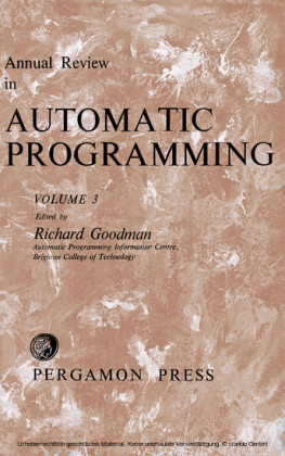 Annual Review in Automatic Programming
