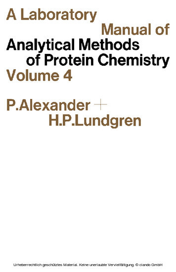 A Laboratory Manual of Analytical Methods of Protein Chemistry main product photo