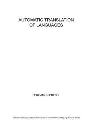 Automatic Translation of Languages