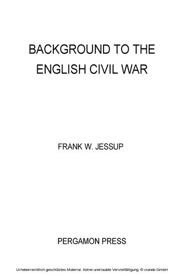 Background to the English Civil War main product photo
