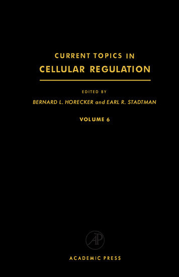 Current Topics in Cellular Regulation main product photo