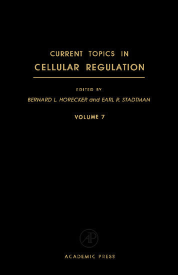 Current Topics in Cellular Regulation main product photo