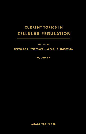 Current Topics in Cellular Regulation main product photo