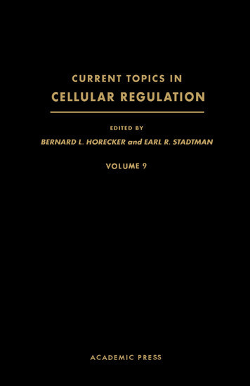 Current Topics in Cellular Regulation main product photo