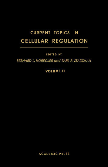 Current Topics in Cellular Regulation main product photo