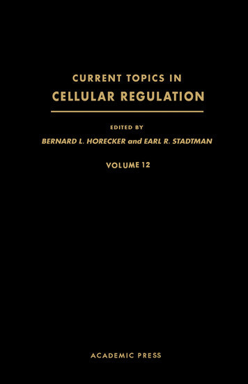 Current Topics in Cellular Regulation main product photo