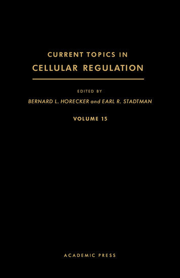 Current Topics in Cellular Regulation main product photo