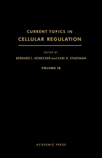 Current Topics in Cellular Regulation main product photo