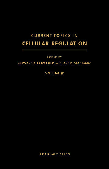 Current Topics in Cellular Regulation main product photo