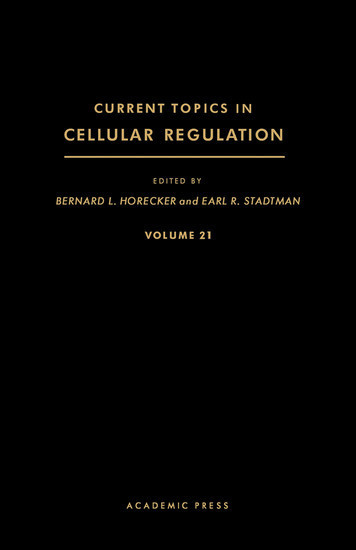 Current Topics in Cellular Regulation main product photo