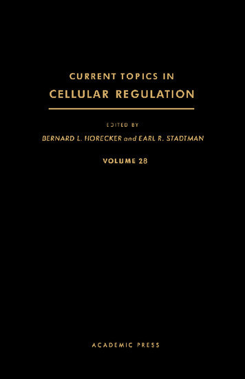 Current Topics in Cellular Regulation main product photo